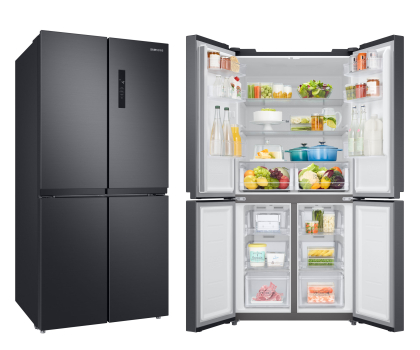 Lodówka Side by Side Lodówka Samsung RF48A400EB4 EO Multidoor No Frost 179,3cm Grafitowa Stal Kostkarka Twistowa AI 488L